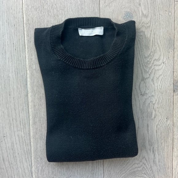 Everlane Women's Size S Black Pullover Crew Neck Sweater Cotton - Picture 9 of 10